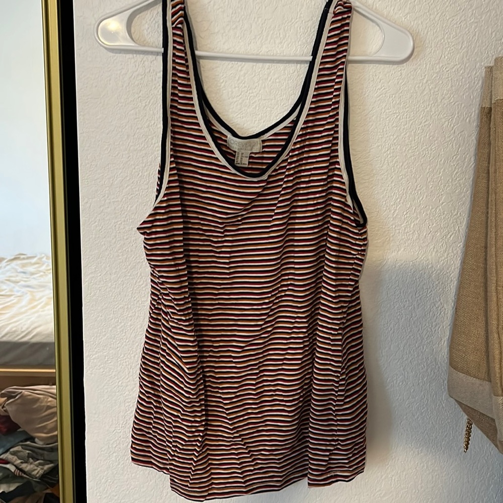 Stretchy top with stripes